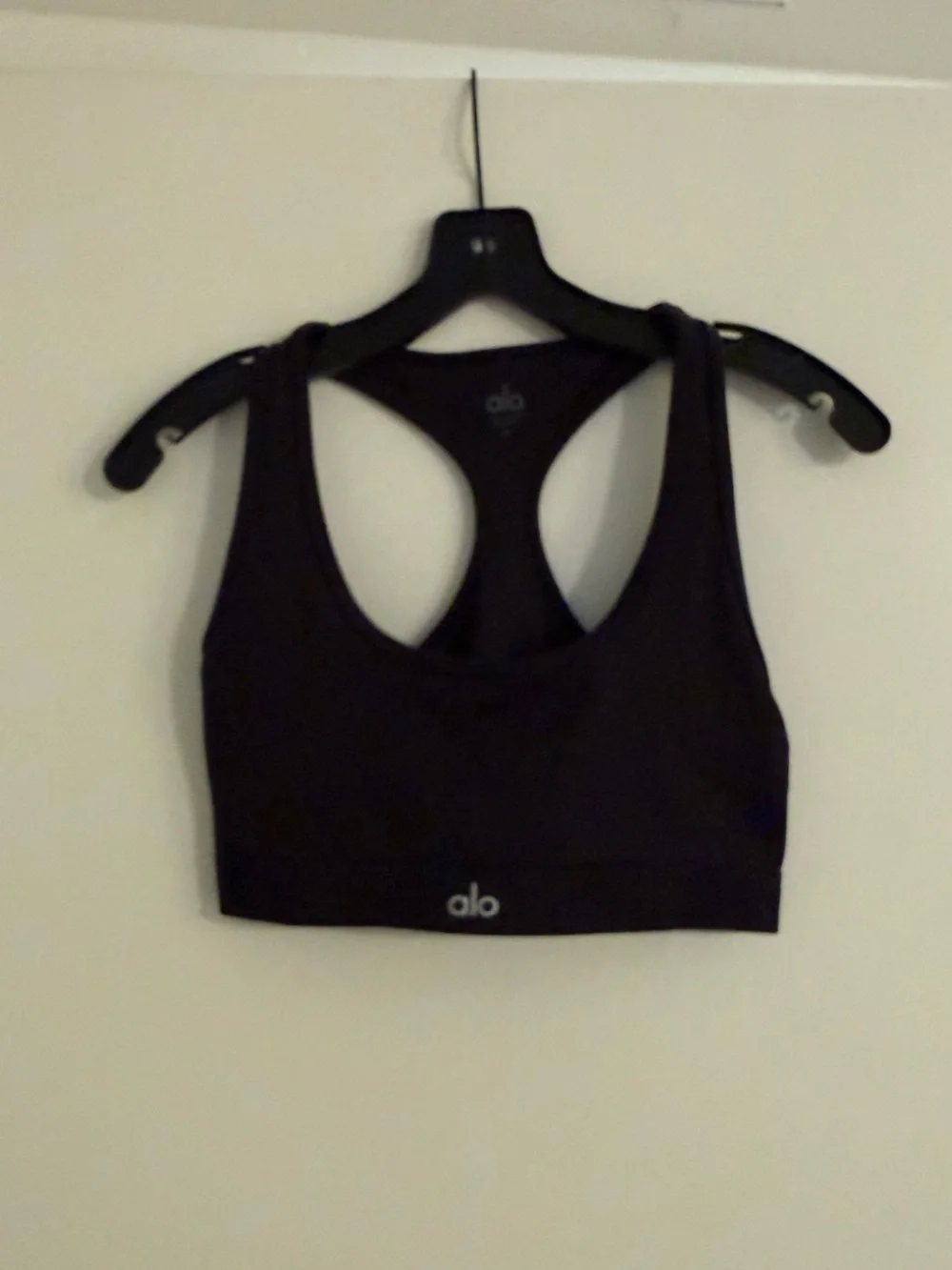 ALO Yoga Seamless Ribbed Bra — Black